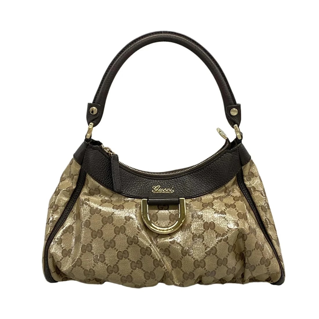 GUCCI ABBEY, GG PATTERN BEIGE DARK BROWN COATED CANVAS LEATHER -: GUCCI Abbey, GG pattern Beige Dark Brown Coated Canvas Leather - Brand: GUCCI Type: Shoulder Bag Material: Coated Canvas, Leather Color: Beige, Dark Brown Size: Height : 7.87 inch (20 cm) Width :