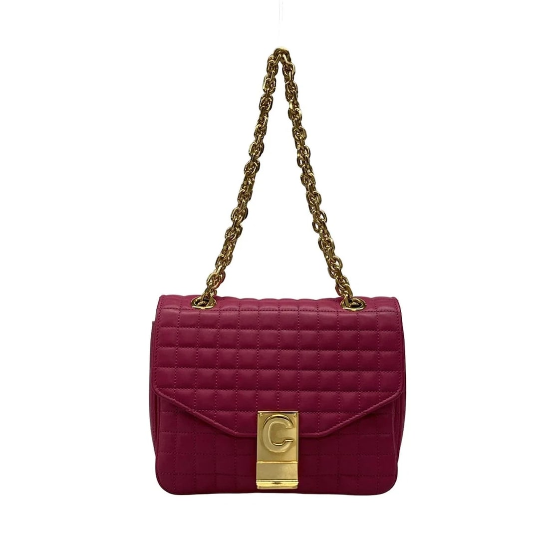 CELINE C SMALL PINK LEATHER SHOULDER BAG: CELINE C Small Pink Leather Shoulder Bag Brand: CELINE Type: Shoulder Bag Material: Leather Color: Pink Size: Height : 5.91 inch (15 cm) Width: 7.28" (18.5 cm) Depth : 1.57 inch (4 cm) Accessorie