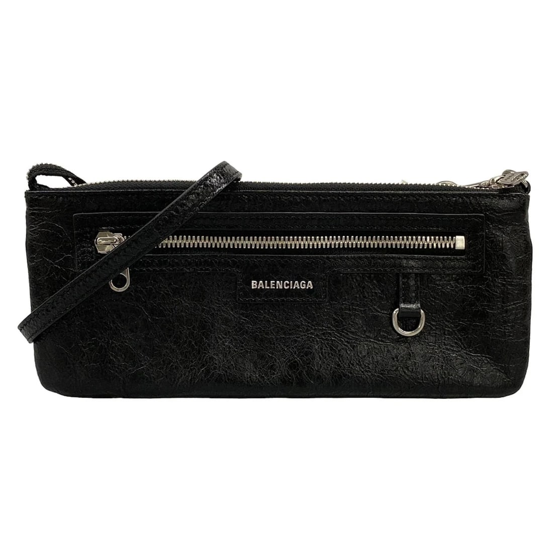 BALENCIAGA SUPER BUSY BLACK LEATHER SHOULDER BAG (1 of 6)