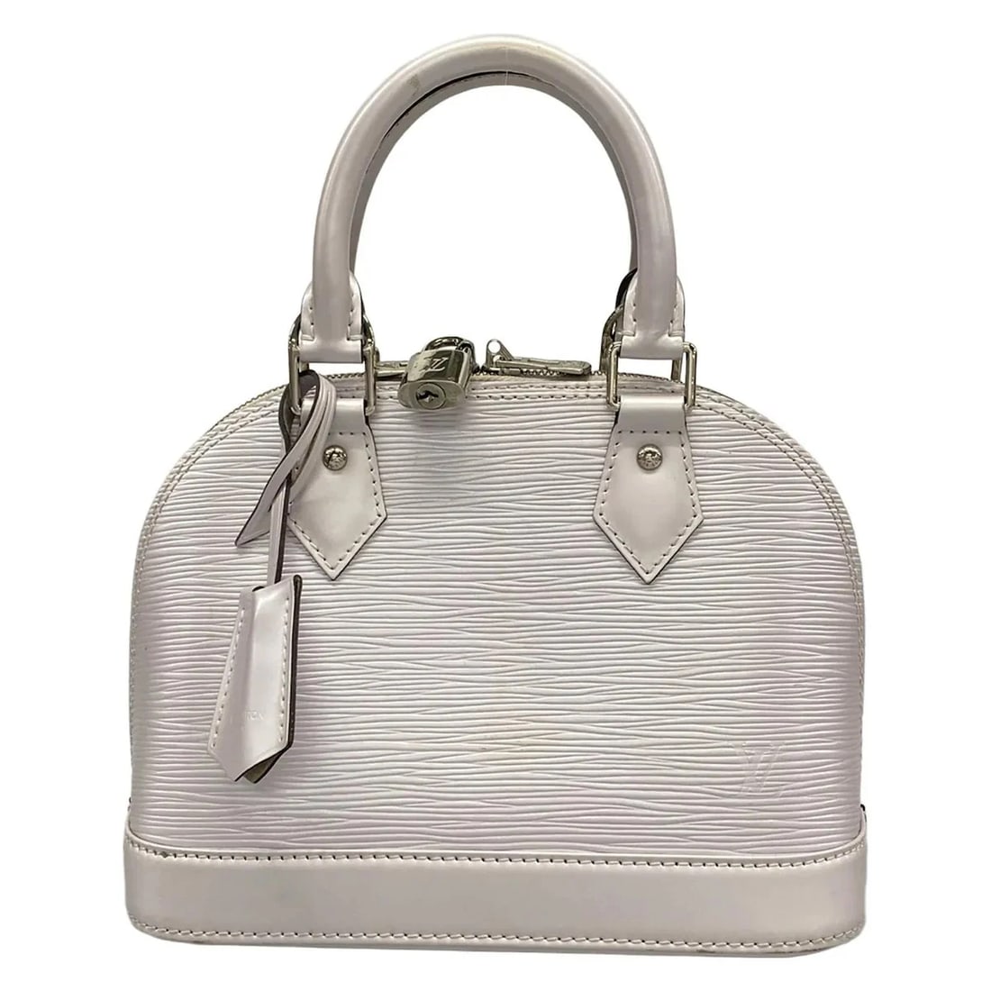 LOUIS VUITTON ALMA SILVER HANDBAG EPI LEATHER: LOUIS VUITTON Alma Silver Handbag Epi leather Brand: LOUIS VUITTON Type: Handbag Material: Epi leather Color: Silver Size: Height : 7.09 inch (18 cm) Width : 6.3 inch (16 cm) - 9.25 inch (23.5 cm)