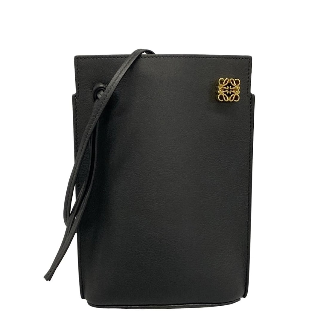 LOEWE DICE POCKET - BLACK LEATHER SHOULDER BAG: LOEWE Dice Pocket - Black Leather Shoulder Bag Brand: LOEWE Type: Shoulder Bag Material: Leather Color: Black Size: Height : 8.07 inch (20.5 cm) Width : 5.91 inch (15 cm) Depth : 1.77 inch (4.5 cm