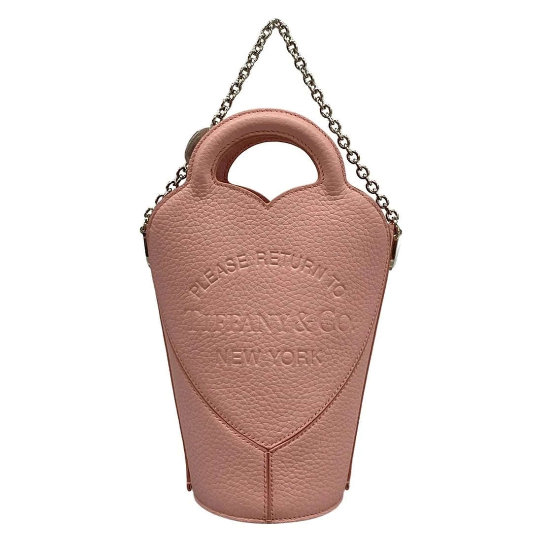 TIFFANY&CO. RETURN TO TIFFANY MINI CROSSBODY BAG 2WAY LIGHT PINK LEATHER: TIFFANY&Co. Return to Tiffany Mini Crossbody Bag 2WAY Light Pink Leather Brand: TIFFANY&Co. Type: Handbag Material: Leather Color: Light Pink Size: Height : 8.27 inch (21 cm) Width : 3.74 inch (9.