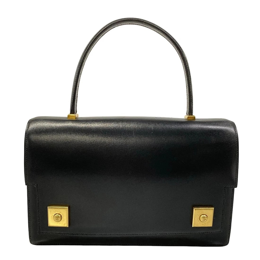 HERMES PIANO BLACK BOX CALF UNCONFIRMED HANDBAG (1 of 8)