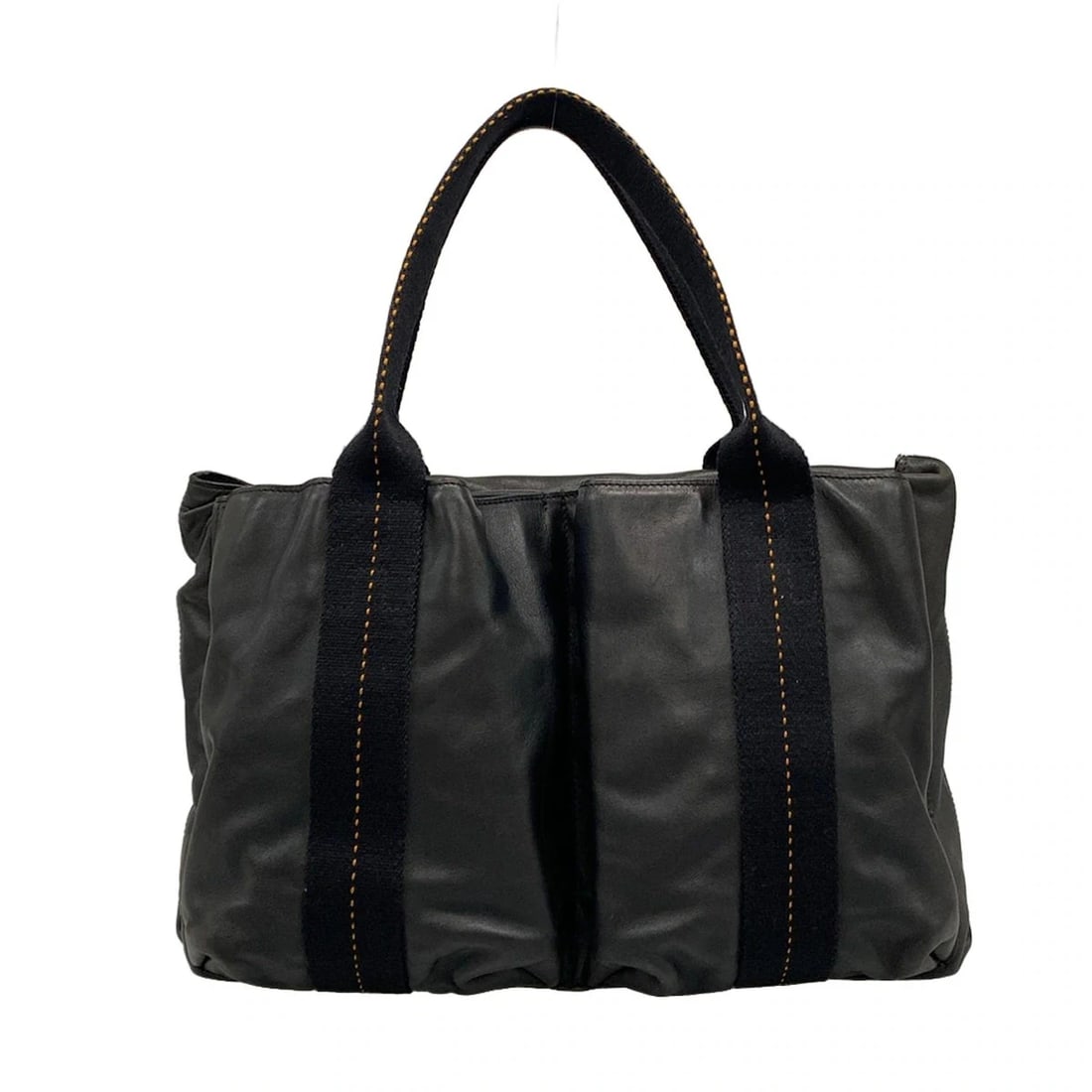 HERMES CARAVAN HORIZONTAL 2WAY BLACK VEAU DERMA HANDBAG: HERMES Caravan Horizontal 2WAY Black Veau Derma Handbag Brand: HERMES Type: Handbag Material: Veau Derma Color: Black Size: Height : 10.04 inch (25.5 cm) Width : 14.57 inch (37 cm) Depth : 2.95 in