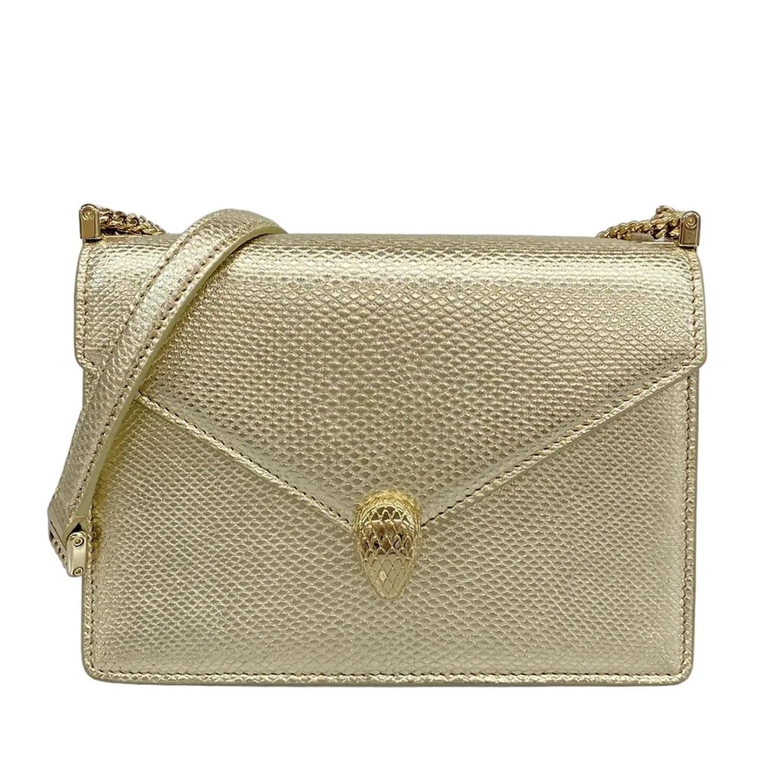 BVLGARI SERPENTI FOREVER GOLD LEATHER SHOULDER BAG (1 of 7)