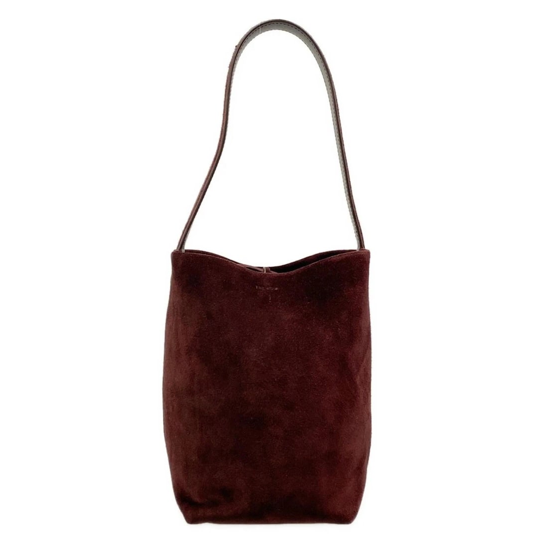 THE ROW SMALL N/S PARK TOTE - BORDEAUX SUEDE TOTE BAG: THE ROW Small N/S Park Tote - Bordeaux Suede Tote Bag Brand: THE ROW Type: Tote Bag Material: Suede Color: Bordeaux Size: Height : 8.27 inch (21 cm) Width : 5.51 inch (14 cm) Depth : 4.72 inch (12