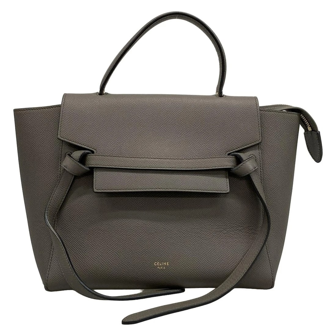 CELINE BELT BAG MICRO GRAY GRAINED CALFSKIN WOMEN'S HANDBAG: CELINE Belt Bag Micro Gray Grained Calfskin Women's Handbag Brand: CELINE Type: Handbag Material: Grained Calfskin Color: Gray Size: Height : 8.27 inch (21 cm) Width : 9.45 inch (24 cm) - 12.4 inc