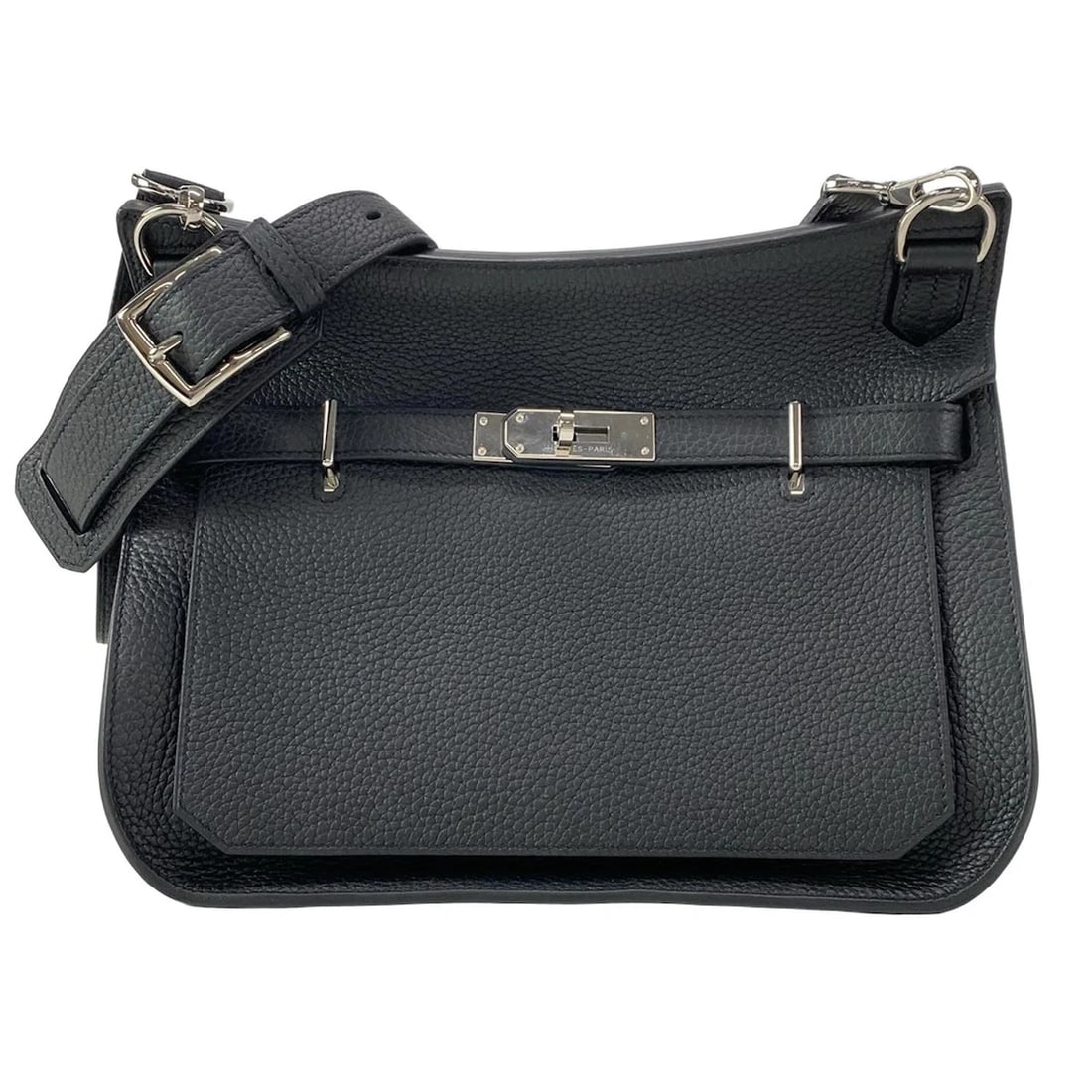 HERMES JYPSIERE 28 - BLACK TAURILLON CLEMENCE SHOULDER BAG: HERMES Jypsiere 28 - Black Taurillon Clemence Shoulder Bag Brand: HERMES Type: Shoulder Bag Material: Taurillon Clemence Color: Black Size: Height : 9.06 inch (23 cm) Width : 10.63 inch (27 cm) De