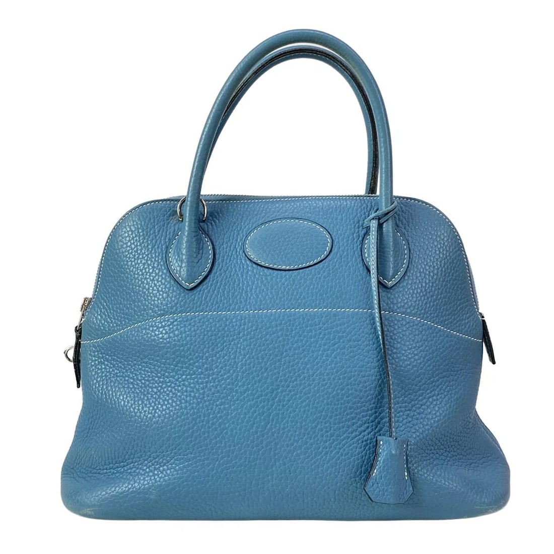 HERMES BOLIDE 31 - BLUE JEAN TAURILLON CLEMENCE SQUARE HANDBAG: HERMES Bolide 31 - Blue Jean Taurillon Clemence Square Handbag Brand: HERMES Type: Handbag Material: Taurillon Clemence Color: Blue Jean Size: Height : 9.06 inch (23 cm) Width : 12.6 inch (32 cm)