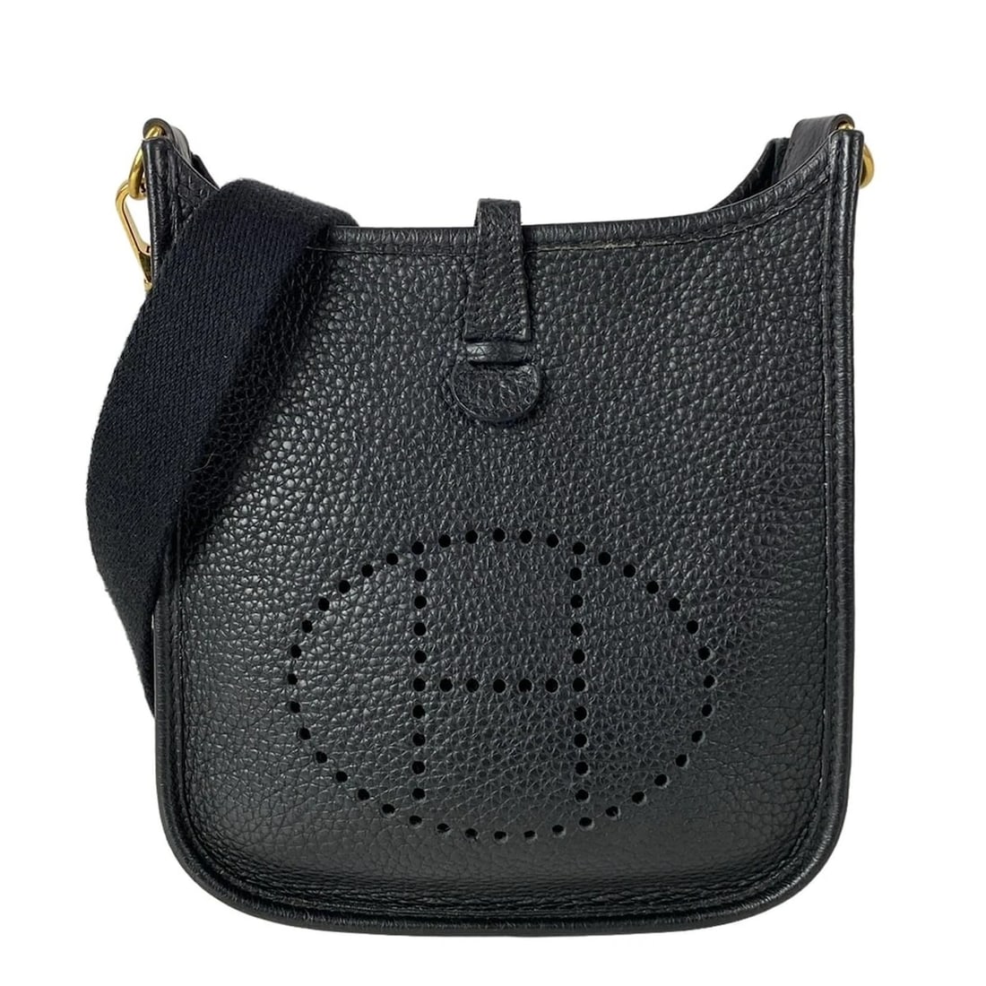 HERMES EVELYNE TPM AMAZONE - BLACK CLEMENCE SHOULDER BAG: HERMES Evelyne TPM Amazone - Black Clemence Shoulder Bag Brand: HERMES Type: Shoulder Bag Material: Taurillon Clemence Color: Black Size: Height : 7.48 inch (19 cm) Width : 6.69 inch" (17 cm) Dept