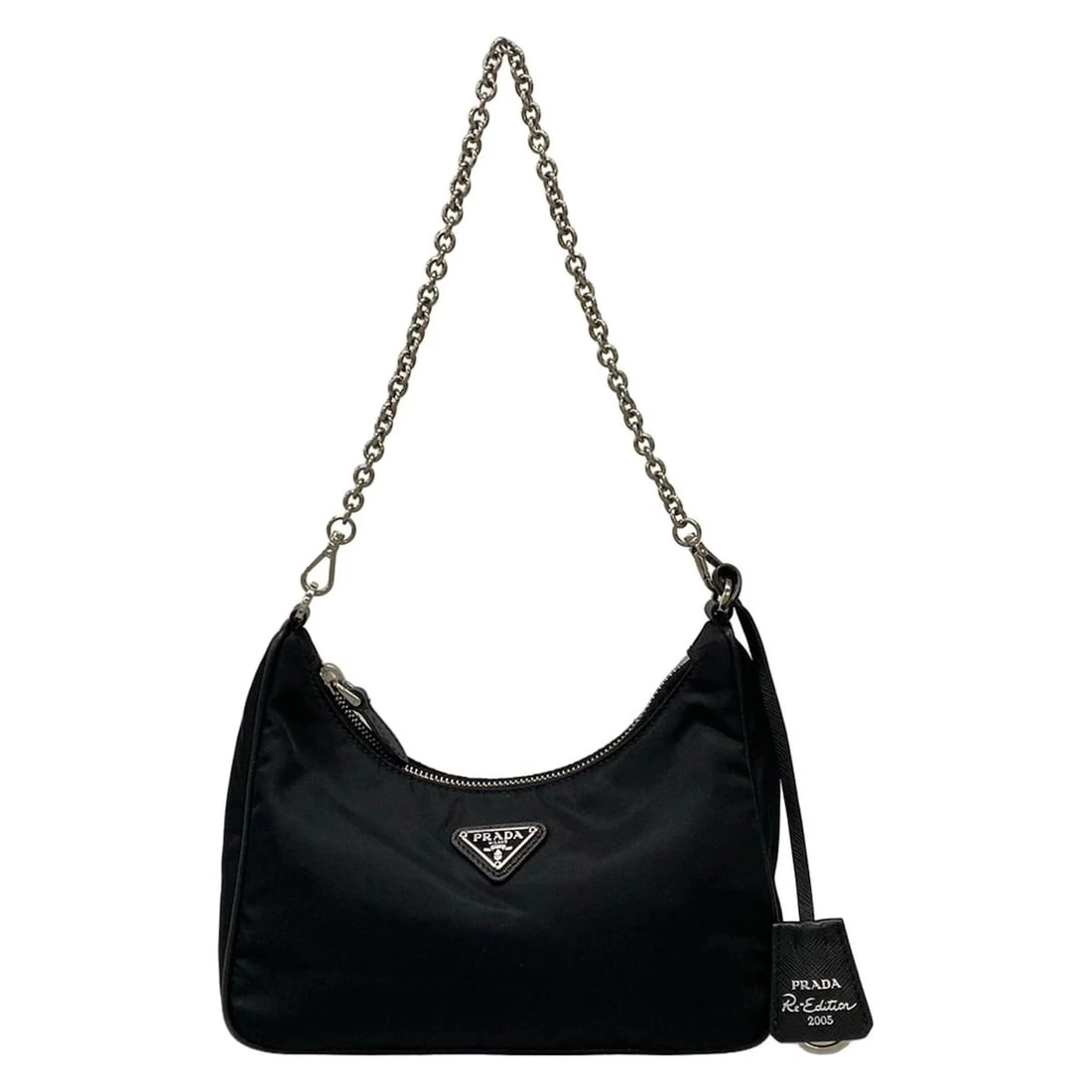 PRADA RE-EDITION NYLON BAG BLACK NYLON SHOULDER BAG (1 of 7)