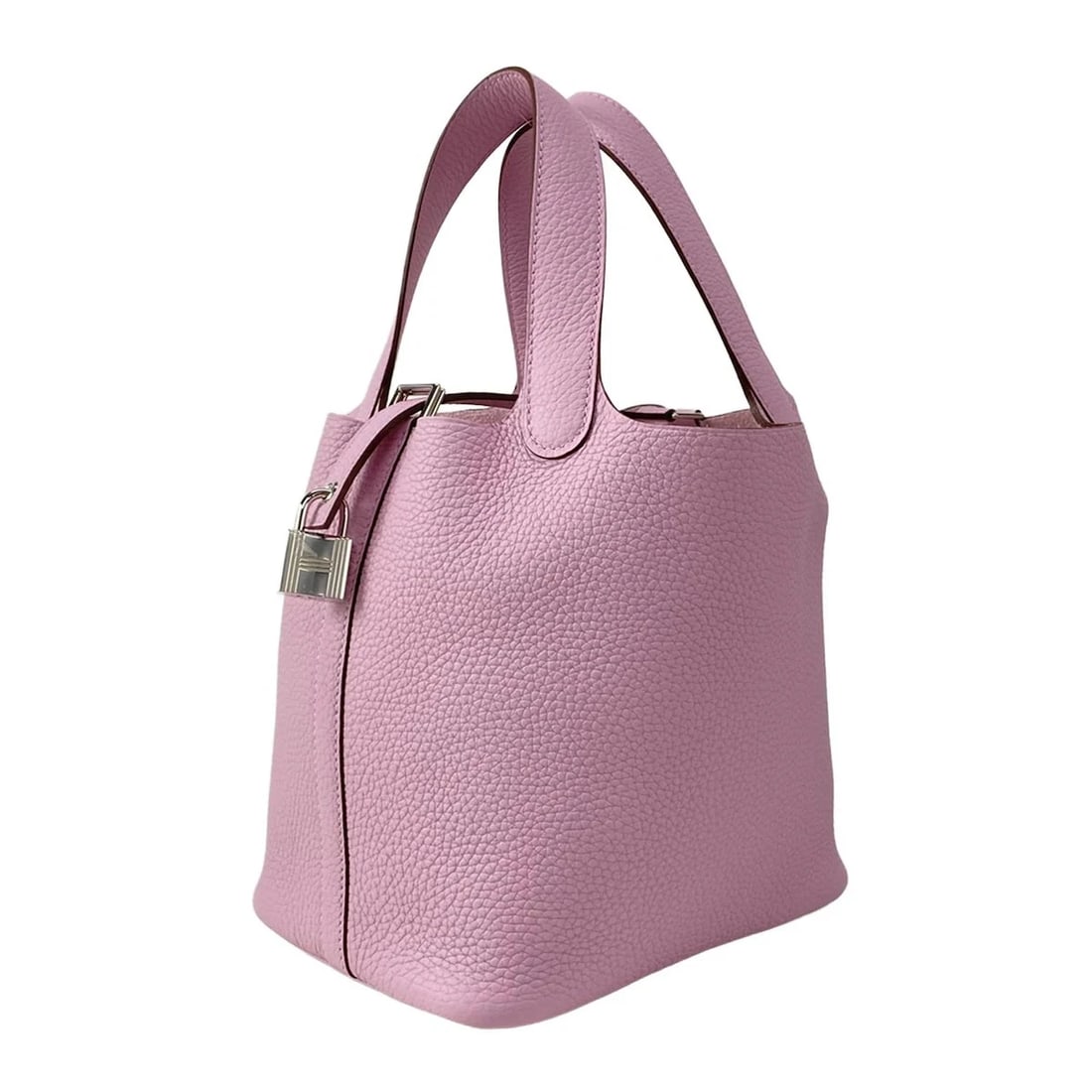 HERMES PICOTIN LOCK PM - MAUVE SYLVESTRE TAURILLON B HANDBAG: HERMES Picotin Lock PM - Mauve Sylvestre Taurillon B Handbag Brand: HERMES Type: Handbag Material: Taurillon Clemence Color: Mauve Sylvestre Size: Height : 7.28 inch (18.5 cm) Width : 7.09 inch (1
