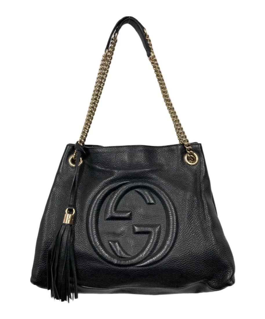 GUCCI BAG: GUCCI Bag Brand: GUCCI Type: Handbag Material: none Color: Black Size: H:27cm / W:37cm / D:12cm [ Handle size ] 22cm Accessories: None Accessories Notice: When purchasing pre-owned goods,