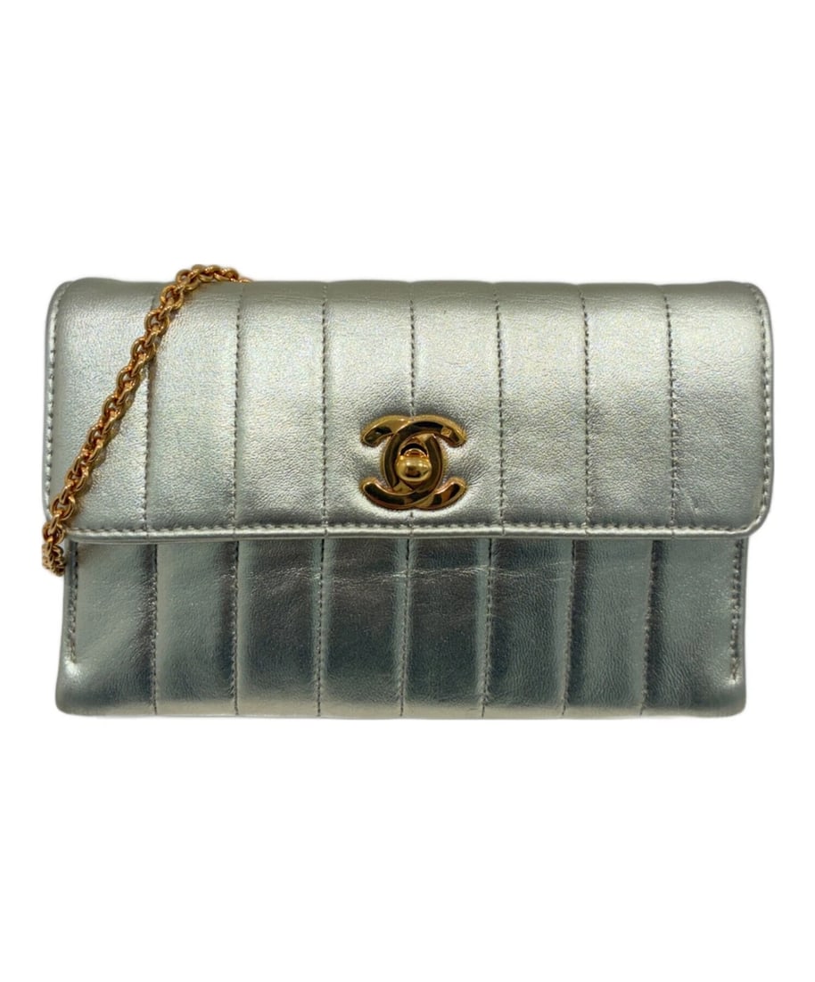 CHANEL MADEMOISELLE CHAIN SHOULDER BAG: CHANEL Mademoiselle Chain Shoulder Bag Brand: CHANEL Type: Handbag Material: Lambskin Color: Silver X Gold Hardware Size: H:10.5cm / W:16.5cm / D:5.5cm Accessories: None Accessories Notice