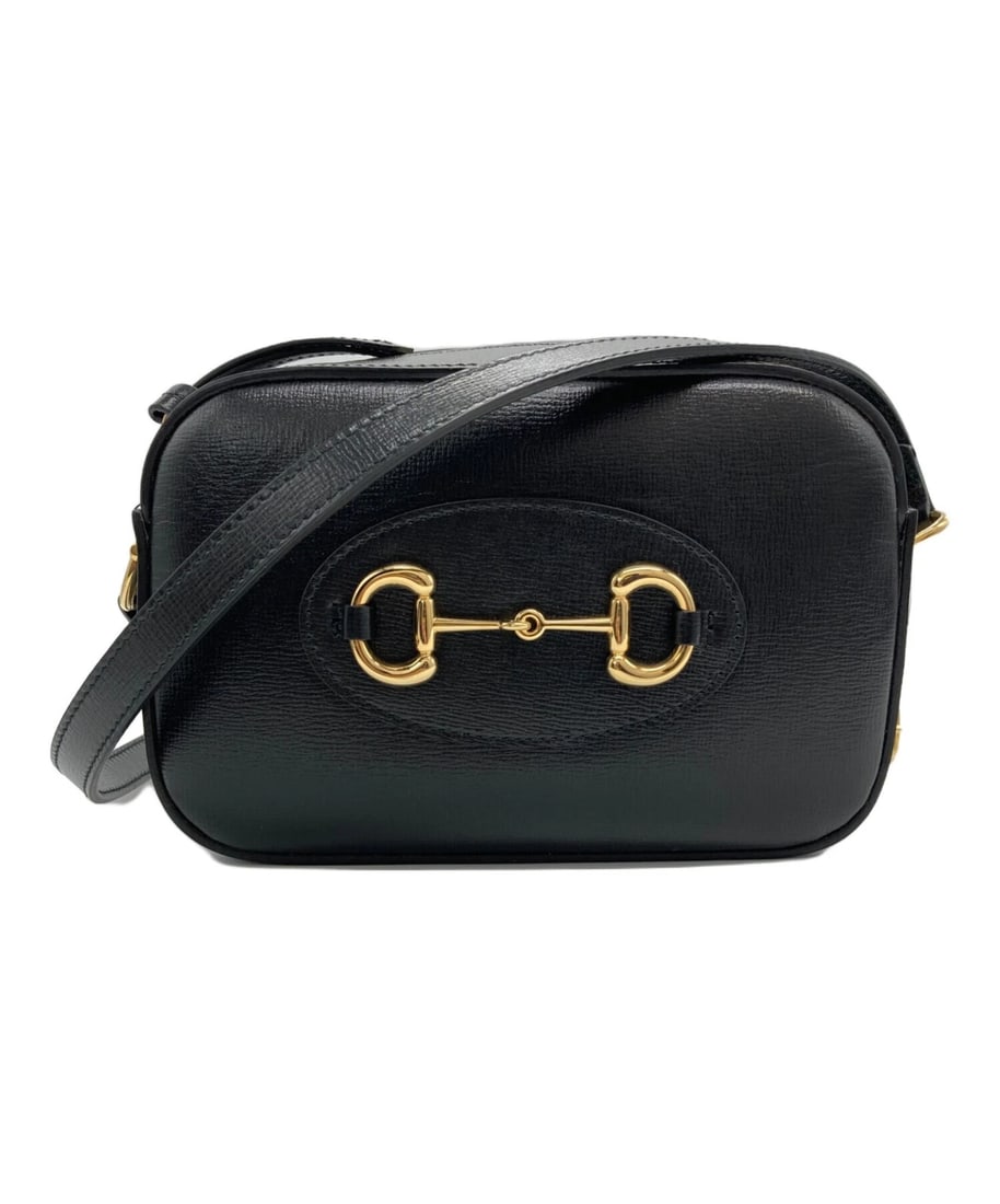 GUCCI HORSEBIT MINI SHOULDER BAG: GUCCI Horsebit Mini Shoulder Bag Brand: GUCCI Type: Handbag Material: none Color: Black Size: H:13cm / W:19.5cm / D:6cm Accessories: None Accessories Notice: When purchasing pre-owned good