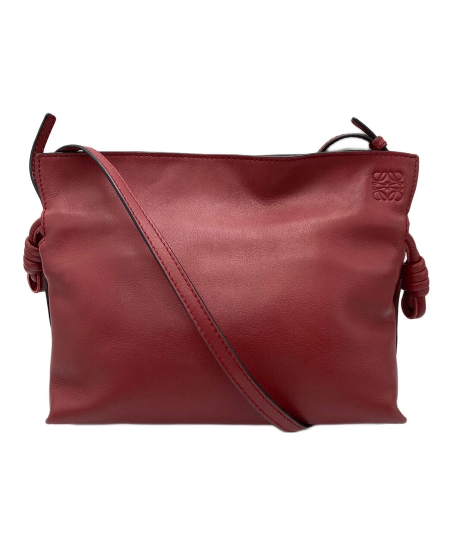LOEWE FLAMENCO KNOT MINI SHOULDER BAG: LOEWE Flamenco Knot Mini Shoulder Bag Brand: LOEWE Type: Handbag Material: none Color: Red Size: H:10.5cm / W:21.5cm / D:6.0cm Accessories: None Accessories Notice: When purchasing pre-own