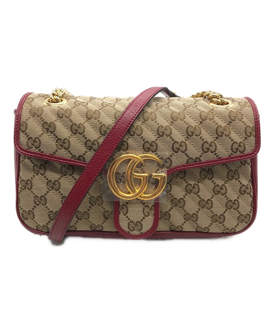 GUCCI CHAIN SHOULDER BAG: GUCCI Chain Shoulder Bag Brand: GUCCI Type: Handbag Material: none Color: Beige Size: H:15.5cm / W:25cm / D:7.5cm Accessories: None Accessories Notice: When purchasing pre-owned goods, ple
