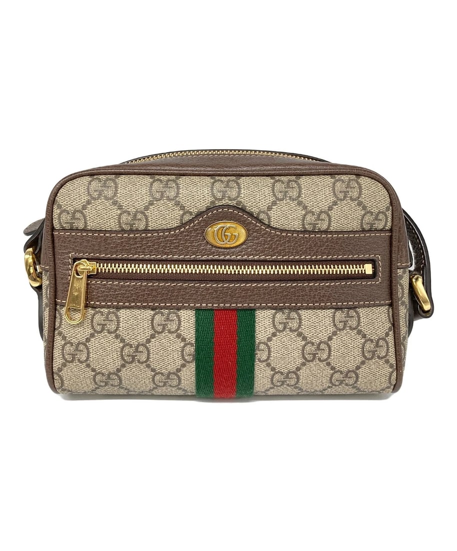 GUCCI OPHIDIA SHOULDER BAG: GUCCI Ophidia Shoulder Bag Brand: GUCCI Type: Handbag Material: none Color: Beige Size: H:13cm / W:18cm / D:6cm Accessories: None Accessories Notice: When purchasing pre-owned goods, pleas