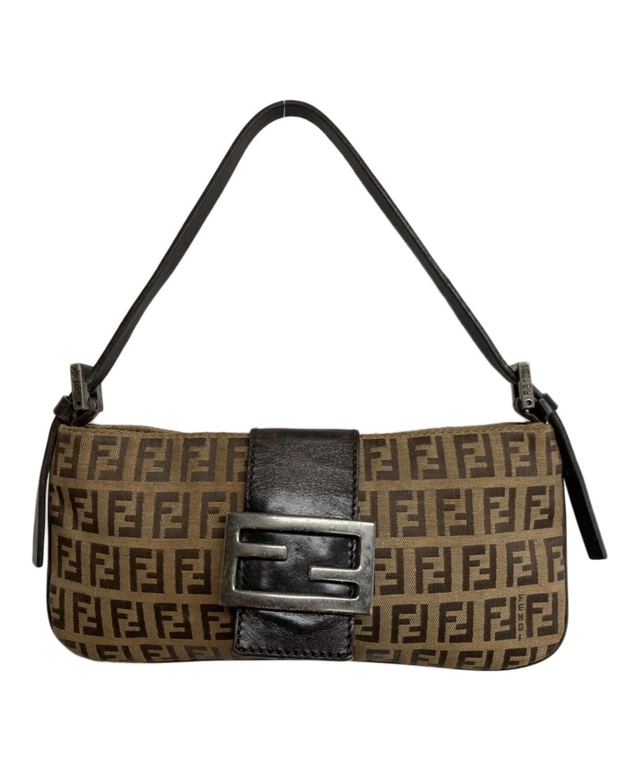 FENDI ONE SHOULDER BAG: FENDI One Shoulder Bag Brand: FENDI Type: Handbag Material: none Color: Brown Size: H:11cm / W:23cm / D:0.7cm Accessories: None Accessories Notice: When purchasing pre-owned goods, please