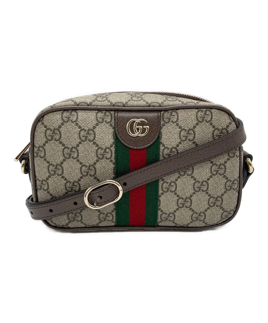 GUCCI SHOULDER BAG: GUCCI Shoulder Bag Brand: GUCCI Type: Handbag Material: Not Clear Color: Beige Size: H:12cm / W:19.5cm / D:5cm Accessories: None Accessories Notice: When purchasing pre-owned goods, please