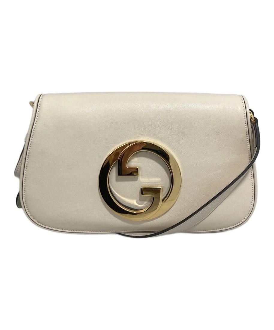 GUCCI SHOULDER BAG: GUCCI Shoulder Bag Brand: GUCCI Type: Handbag Material: none Color: Beige Size: H:18cm / W:28cm / D:2cm Accessories: None Accessories Notice: When purchasing pre-owned goods, please refer