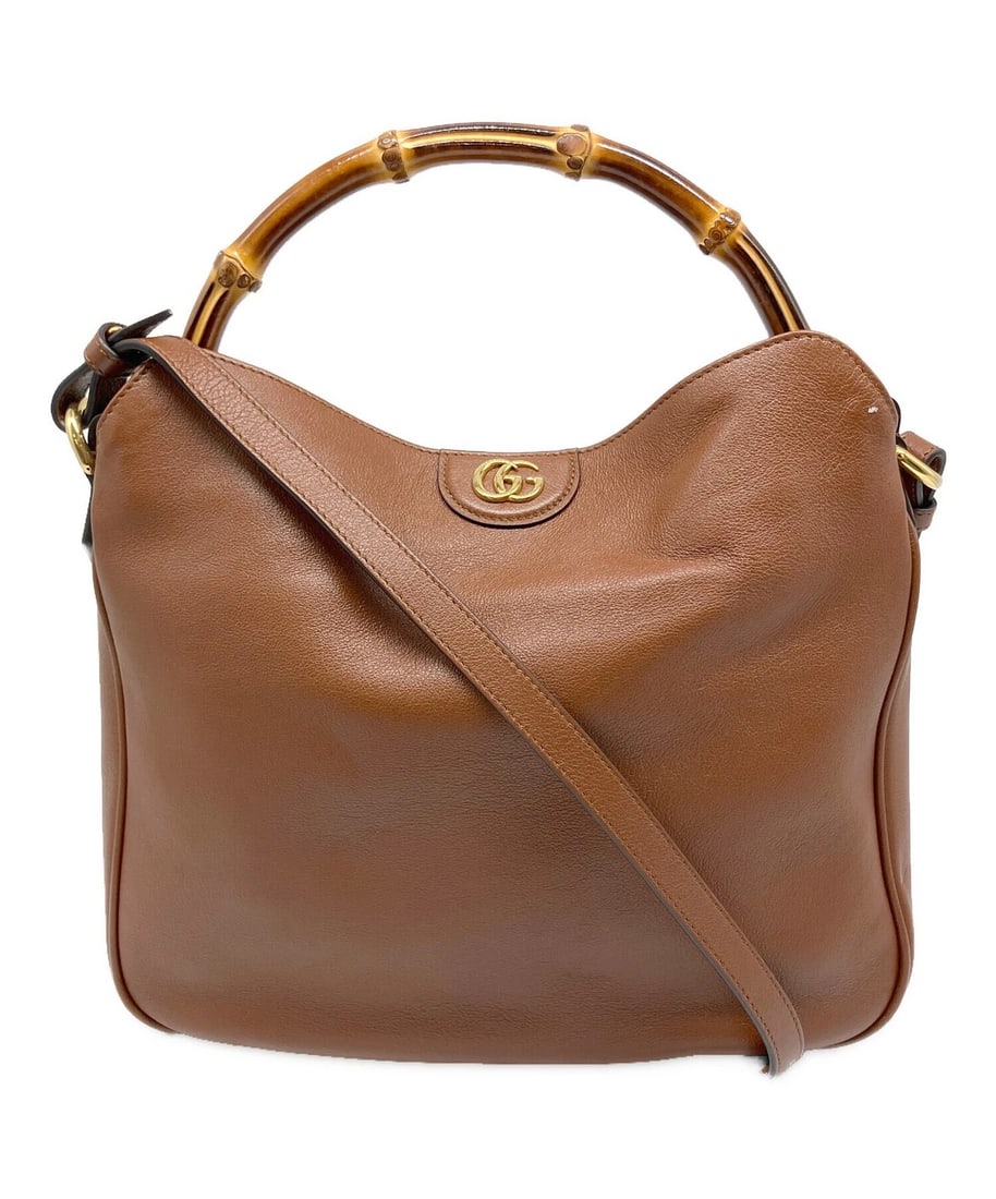 GUCCI BAMBOO DIANA MEDIUM SHOULDER BAG: GUCCI Bamboo Diana Medium Shoulder Bag Brand: GUCCI Type: Handbag Material: none Color: Brown Size: H:27cm / W:31cm / D:7.5cm [ Handle size ] 15cm Accessories: None Accessories Notice: Whe