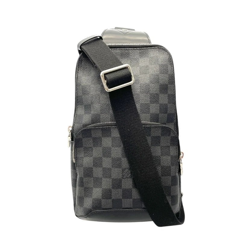 LOUIS VUITTON AVENUE SLING BAG BLACK DAMIER SHOULDER BAG: LOUIS VUITTON Avenue Sling Bag Black Damier Shoulder Bag Brand: LOUIS VUITTON Type: Handbag Material: Damier Color: Black Size: W: 19cm / H: 32cm / D: 7cm / Shoulder: 52-100cm Accessories:
