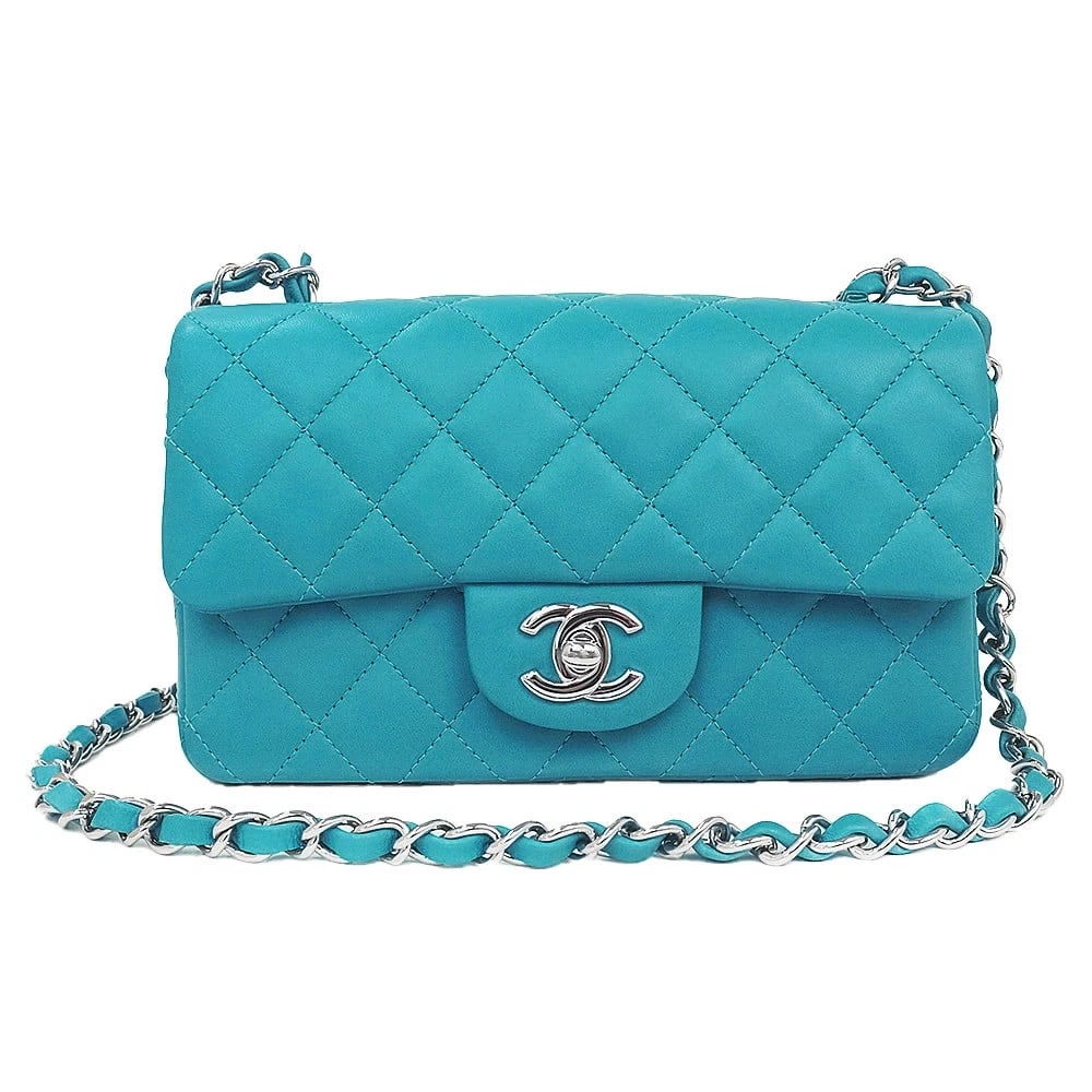 CHANEL COCO MARK MATELASSÉ 20 MINI SHOULDER BAG: CHANEL Coco Mark Matelassé 20 Mini Shoulder Bag Brand: CHANEL Type: Handbag Material: Lambskin (Sheepskin) Color: Light Blue Size: W: 20cm x H: 12cm x D: 6cm Accessories: None Accessories
