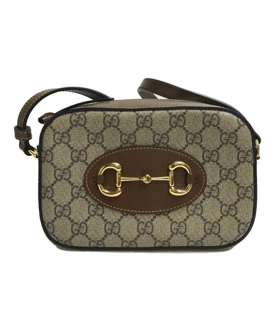 GUCCI HORSEBIT 1955 MINI SHOULDER BAG: GUCCI Horsebit 1955 Mini Shoulder Bag Brand: GUCCI Type: Handbag Material: none Color: Beige Size: H:13cm / W:18.5cm / D:6cm Accessories: None Accessories Notice: When purchasing pre-owned