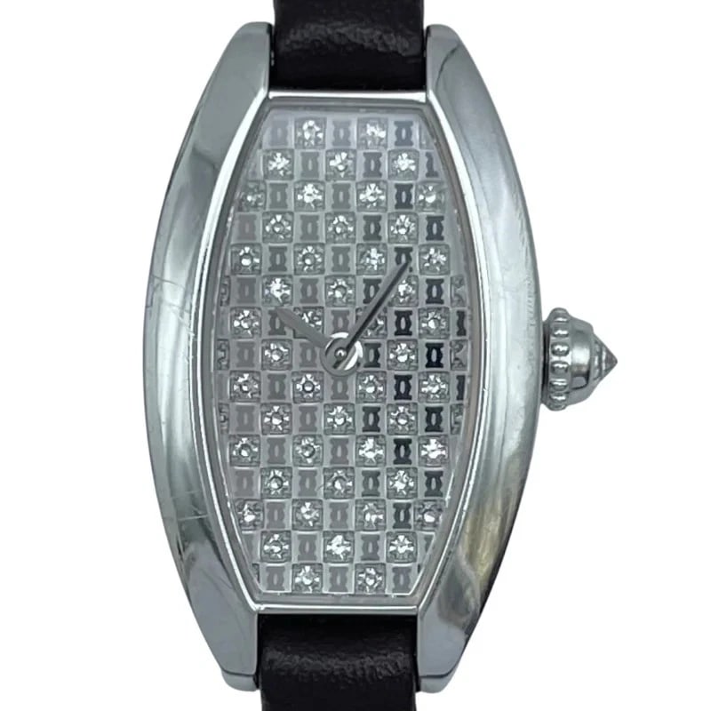 CARTIER DIAMOND SILVER K18WG WATCH: Cartier Diamond Silver K18WG WATCH Brand: Cartier Type: Wrist watch Material: K18WG Color: Dial Color Silver Size: [ Case size ] / Case width: 16.0mm / Case height: 27.2mm / Case thickness: 6.1mm