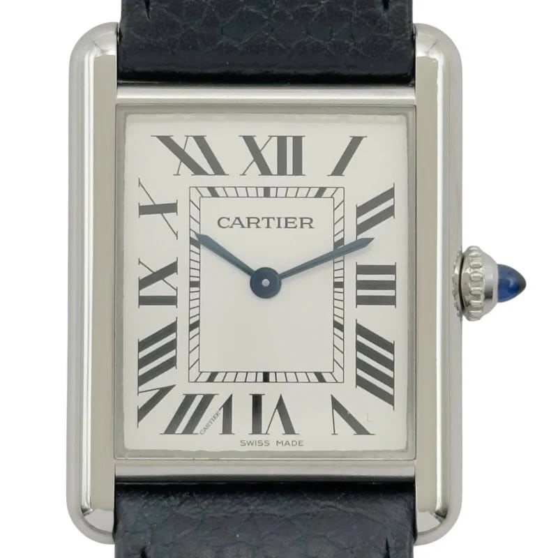 CARTIER TANK MUST SILVER WATCH: Cartier Tank Must Silver WATCH Brand: Cartier Type: Wrist watch Material: Stainless steel Color: Dial Color Silver Size: [ Case size ] / Case width: 25.5mm / Case height: 33.7mm / Case thickness: