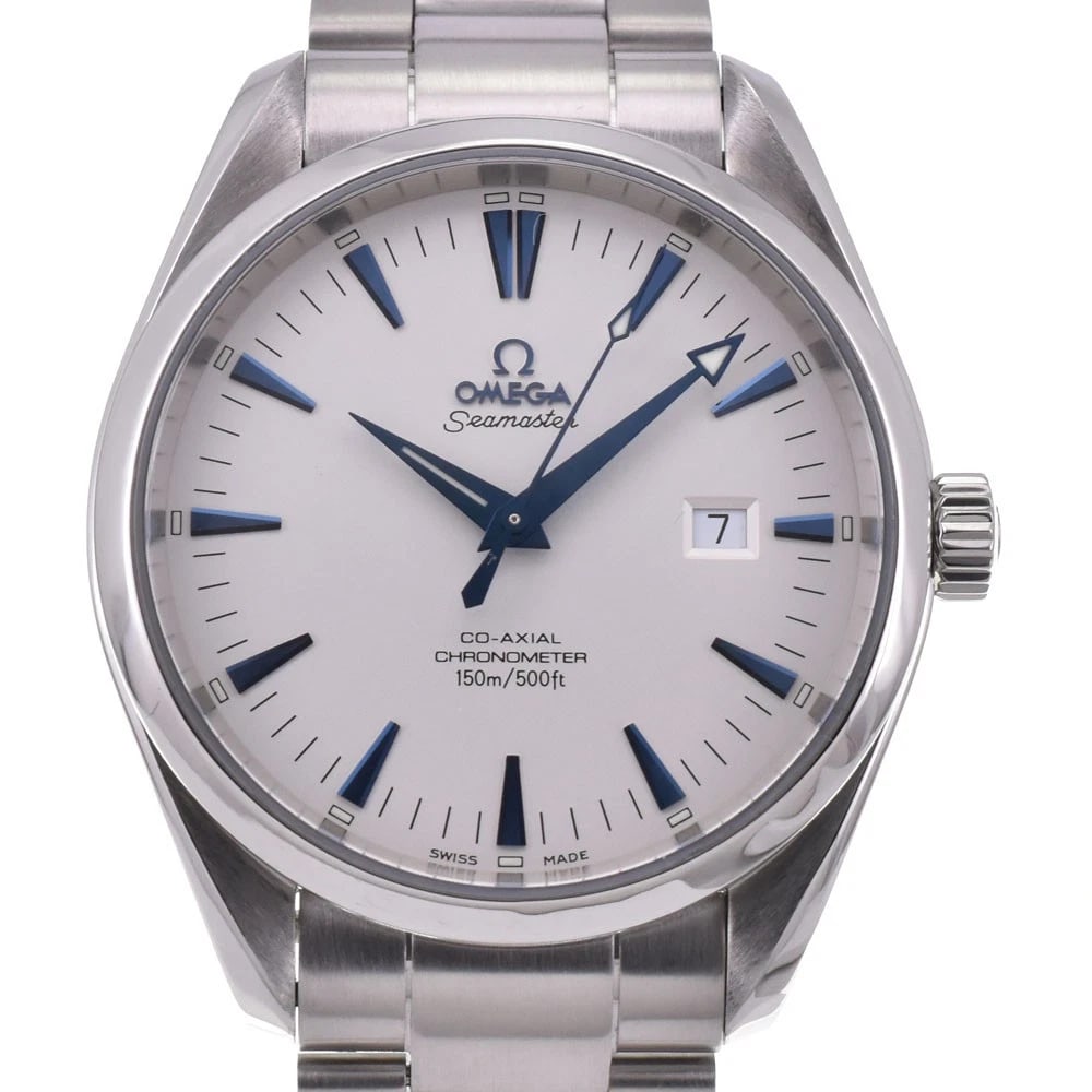 OMEGA SEAMASTER AQUA TERRA COAXIAL WATCH: OMEGA Seamaster Aqua Terra Coaxial Watch Brand: OMEGA Type: Wristwatch Material: Band Material Stainless Steel, Case Material Stainless Steel Color: Dial Color silver Size: Case size About 42mm (1