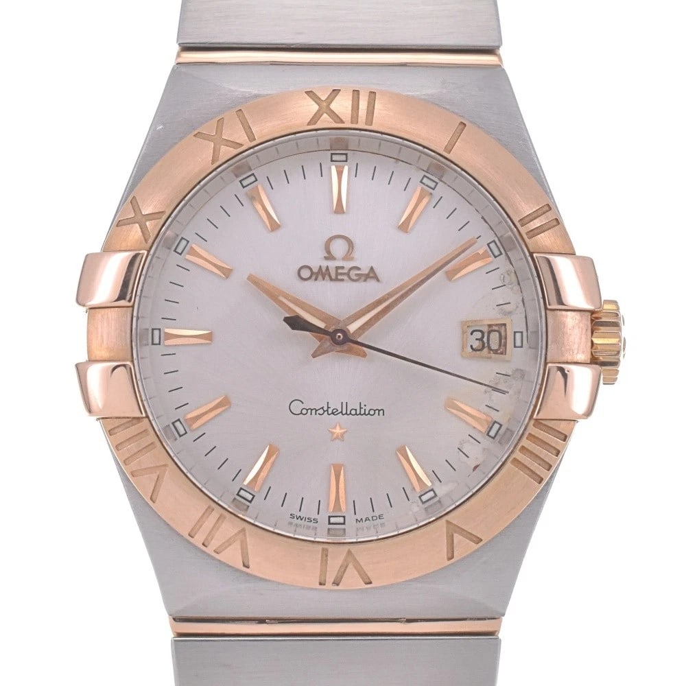 OMEGA CONSTELLATION STAINLESS STEEL: OMEGA Constellation Stainless Steel Brand: OMEGA Type: Wristwatch Material: Band Material Stainless Steel/K18RG, Case Material Stainless Steel/K18RG Color: Dial Color silver Size: Case size