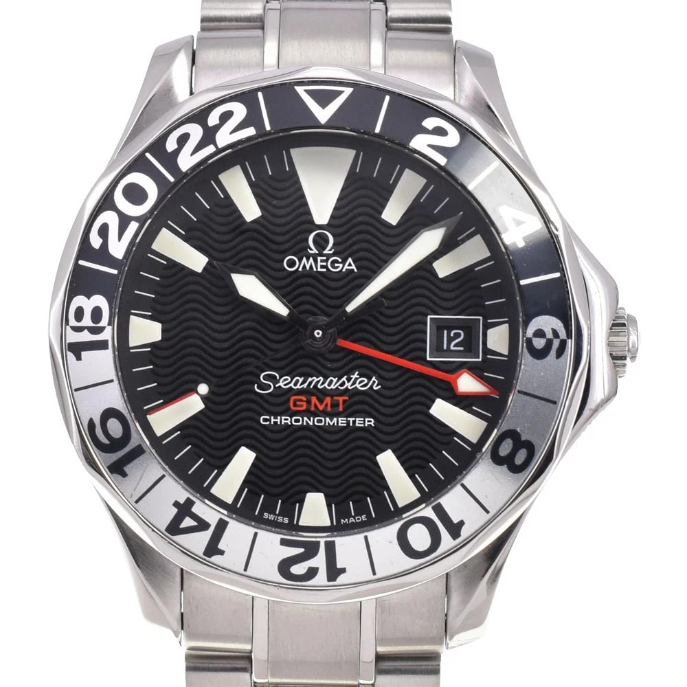 OMEGA SEAMASTER WATCH: OMEGA Seamaster Watch Brand: OMEGA Type: Wristwatch Material: Band Material Stainless Steel, Case Material Stainless Steel Color: Dial Color black Size: Case size About 41mm (1.6inch) (not includi