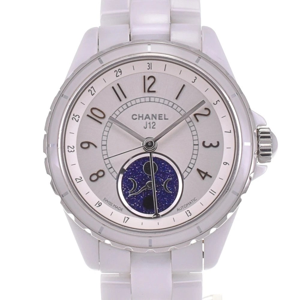 CHANEL J12 WATCH CERAMIC: CHANEL J12 Watch ceramic Brand: CHANEL Type: Wristwatch Material: Band Material ceramic, Case Material ceramic Color: Dial Color white Size: Case size About 39mm (1.5inch) (not including the