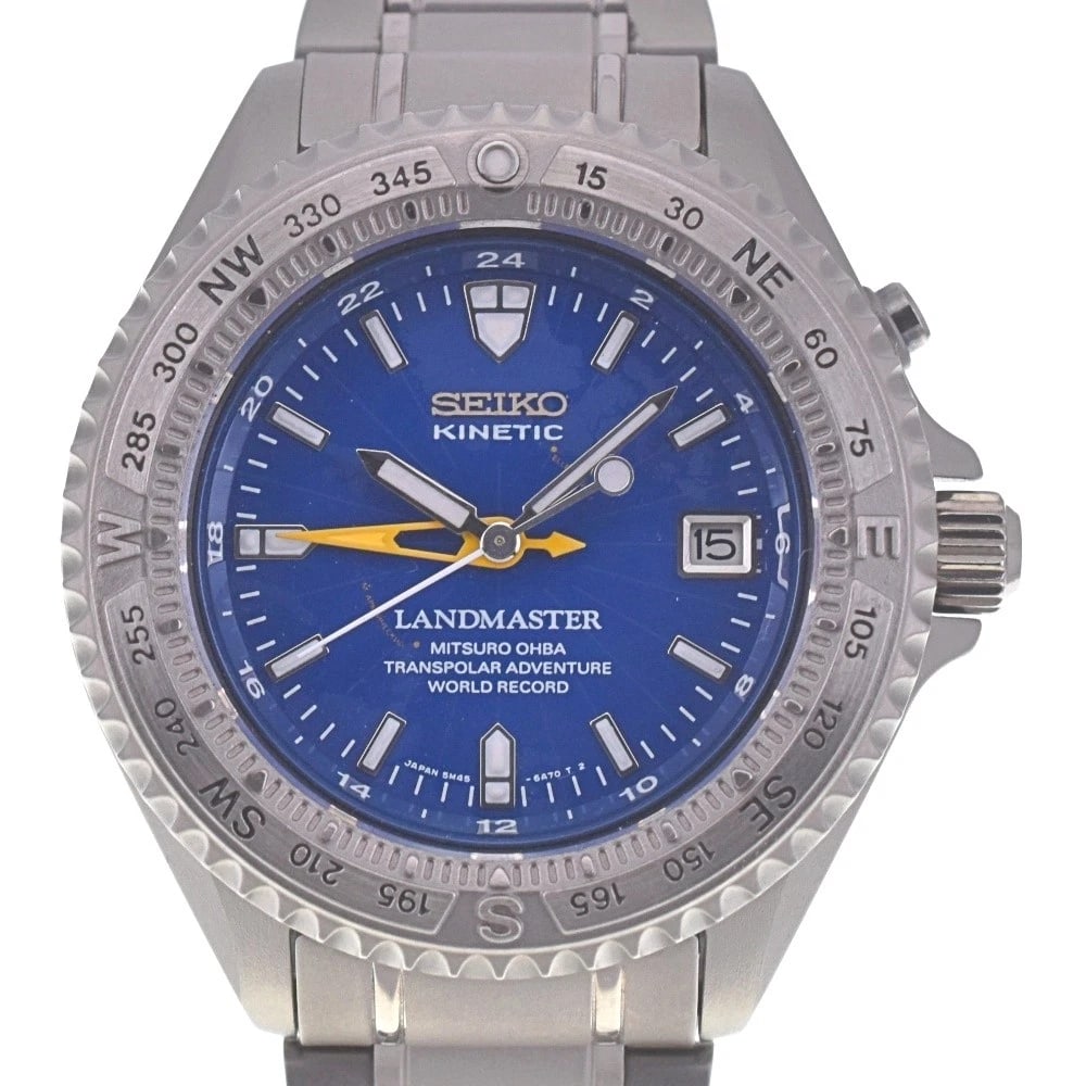SEIKO TITANIUM WATCH: SEIKO titanium watch Brand: SEIKO Type: Wristwatch Material: Band Material titanium, Case Material titanium Color: Dial Color blue Size: Case size About 41mm (1.6inch) (not including the crown) Wr
