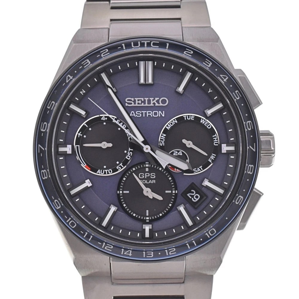 SEIKO WATCH TITANIUM: SEIKO Watch titanium Brand: SEIKO Type: Wristwatch Material: Band Material titanium, Case Material titanium Color: Dial Color blue gray Size: Case size About 43mm (1.7inch) (not including the crow