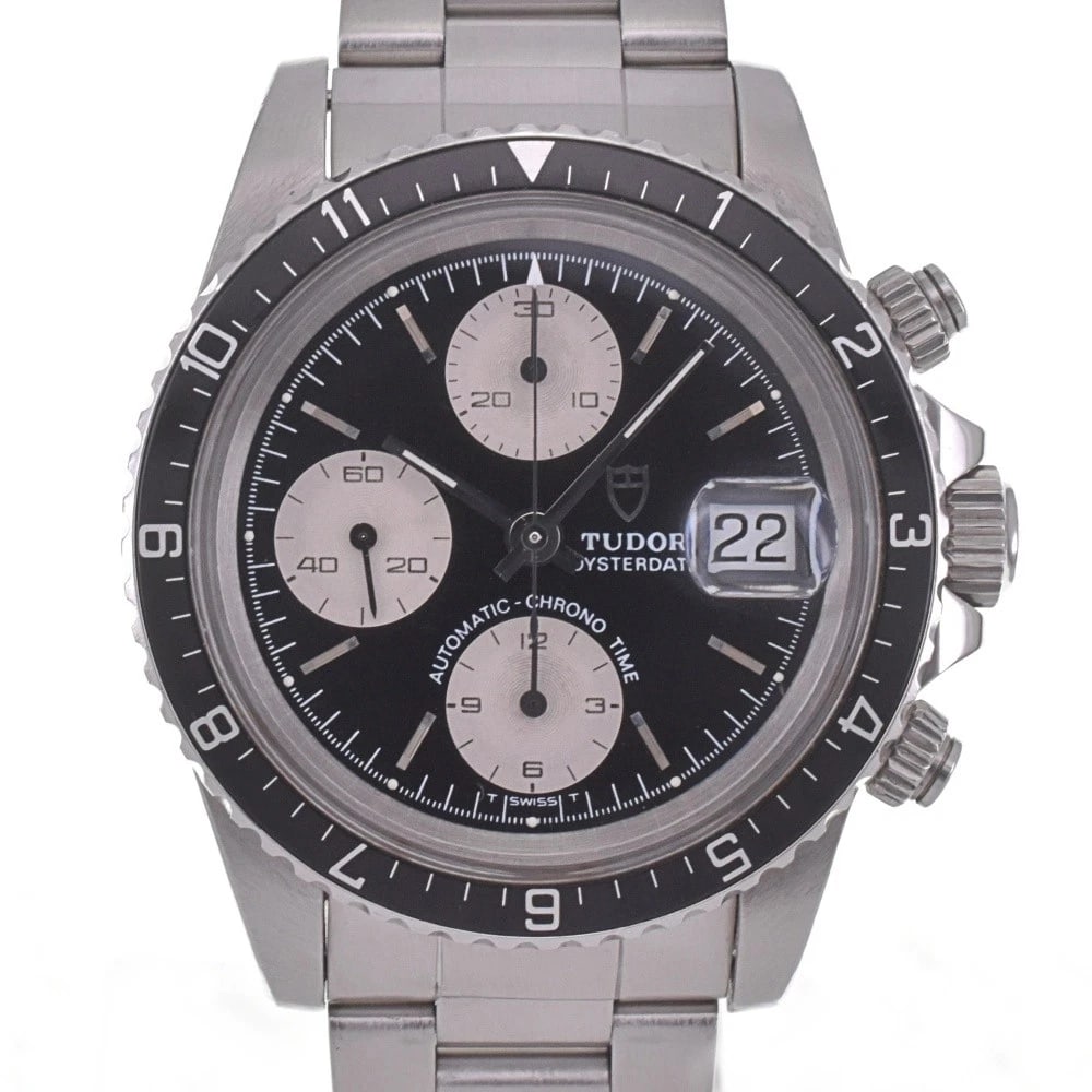 TUDOR CHRONO CHRONOGRAPH BLACK: TUDOR Chrono Chronograph black Brand: TUDOR Type: Wristwatch Material: Band Material Stainless Steel, Case Material Stainless Steel Color: Dial Color black Size: Case size About 39.5mm