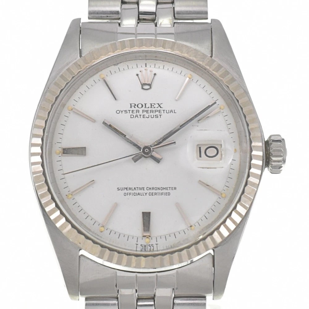 ROLEX DATEJUST WHITE WATCH: ROLEX DATEJUST white Watch Brand: ROLEX Type: Wristwatch Material: Band Material Stainless Steel, Case Material Stainless Steel Color: Dial Color white Size: Case size About 36mm (1.4inch) (not in