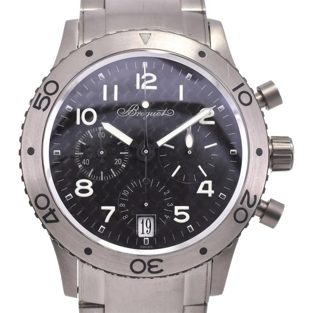 BREGUET WATCH TITANIUM: Breguet Watch titanium Brand: Breguet Type: Wristwatch Material: Band Material titanium, Case Material titanium Color: Dial Color black Size: Case size About 39mm (1.5inch) (not including the crow