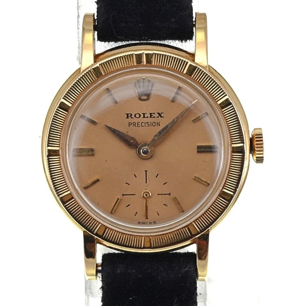 ROLEX K18YG LEATHER: ROLEX K18YG leather Brand: ROLEX Type: Wristwatch Material: Band Material leather, Case Material K18YG Color: Dial Color gold Size: Case size About 22mm (0.9inch) (not including the crown) Wrist s