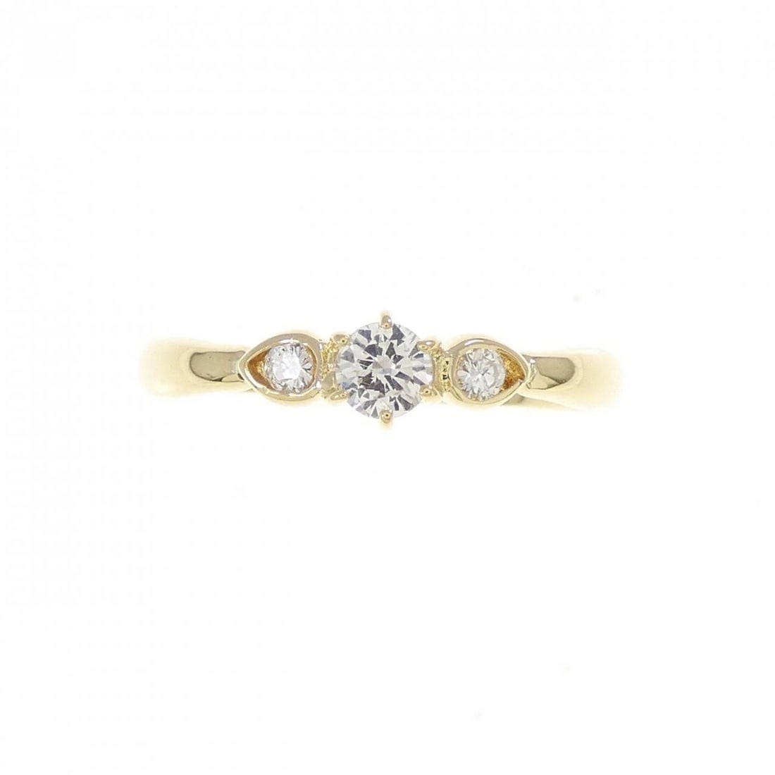 K18YG DIAMOND RING: K18YG Diamond Ring Brand: Unbranded Type: Diamond Ring Material: K18 yellow gold, Main Stone/Creation Natural Color: Yellow Gold Size: US 6 3/4 Accessories: None Accessories Notice: When p