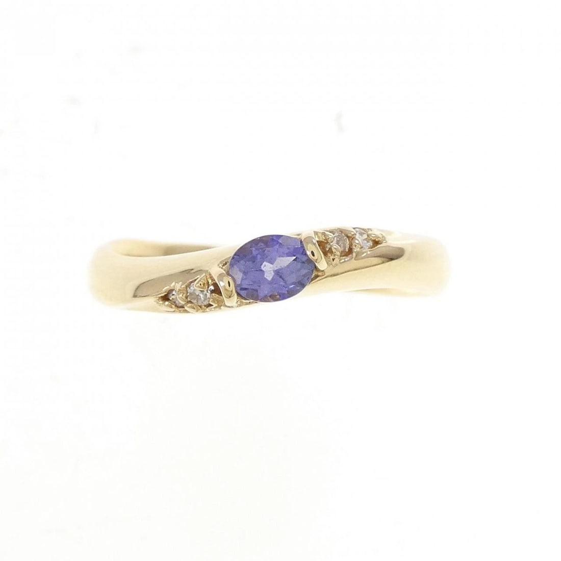 K18YG TANZANITE RING: K18YG Tanzanite Ring Brand: Unbranded Type: Tanzanite Ring Material: K18 yellow gold, Main Stone/Creation TanzaniteSecondaryStone Natural Color: Yellow Gold Size: US 6 1/4 Accessories: None