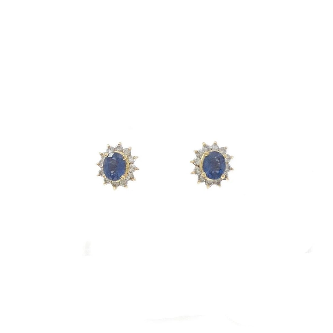 K18YG SAPPHIRE PIERCE: K18YG Sapphire Pierce Brand: Unbranded Type: Sapphire Pierce/Earring Material: K18 yellow gold, Main Stone/Creation SapphireSecondaryStone Natural Color: Yellow Gold Size: Actual Size Approx.