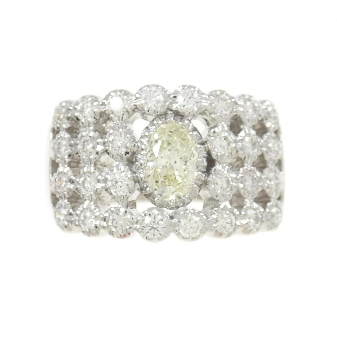 K18WG DIAMOND RING - 2