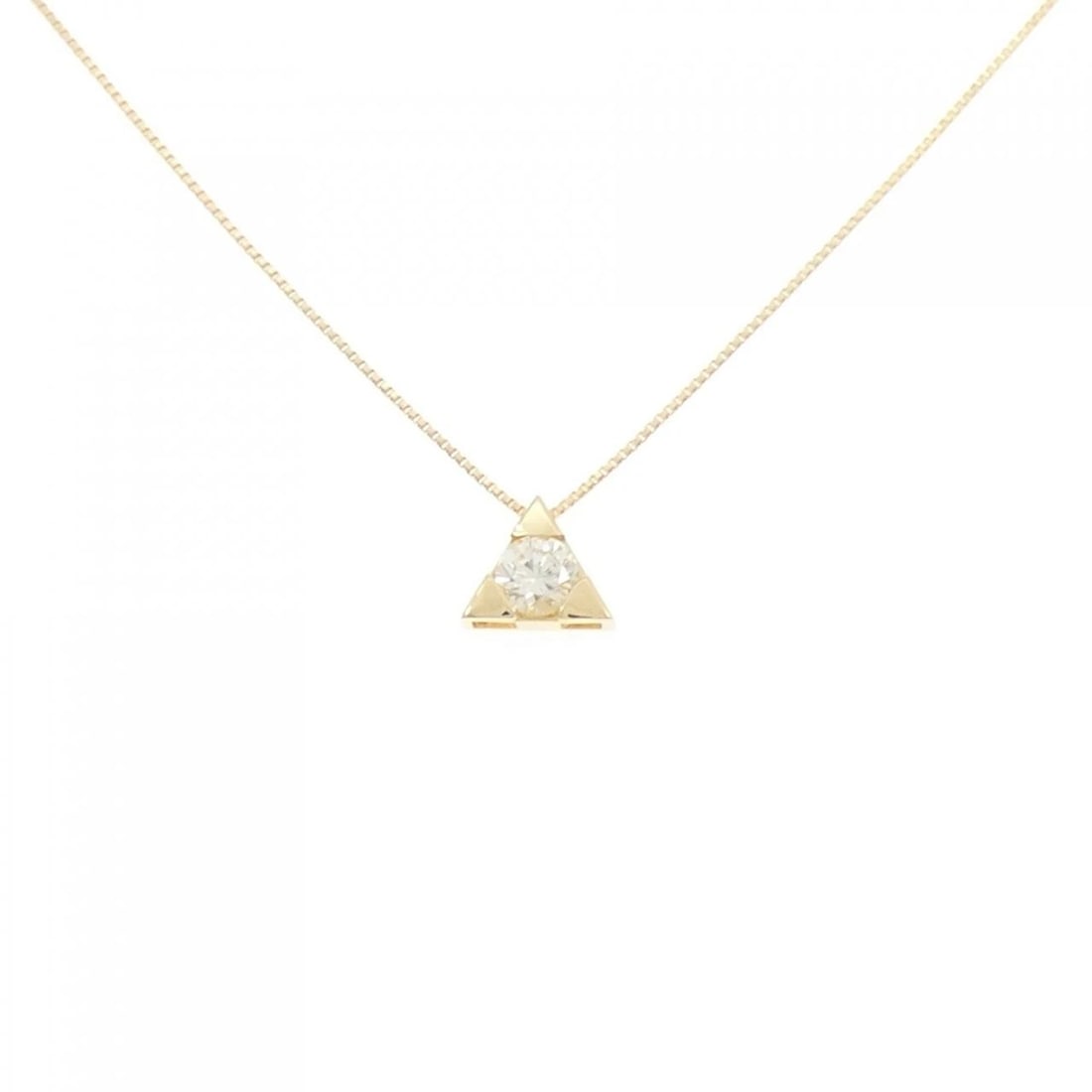 K18YG DIAMOND NECKLACE: K18YG Diamond Necklace Brand: Unbranded Type: Diamond Necklace Material: K18 yellow gold, Main Stone/Creation Natural Color: Yellow Gold Size: 45cmActual Size Pendant length approx. x width