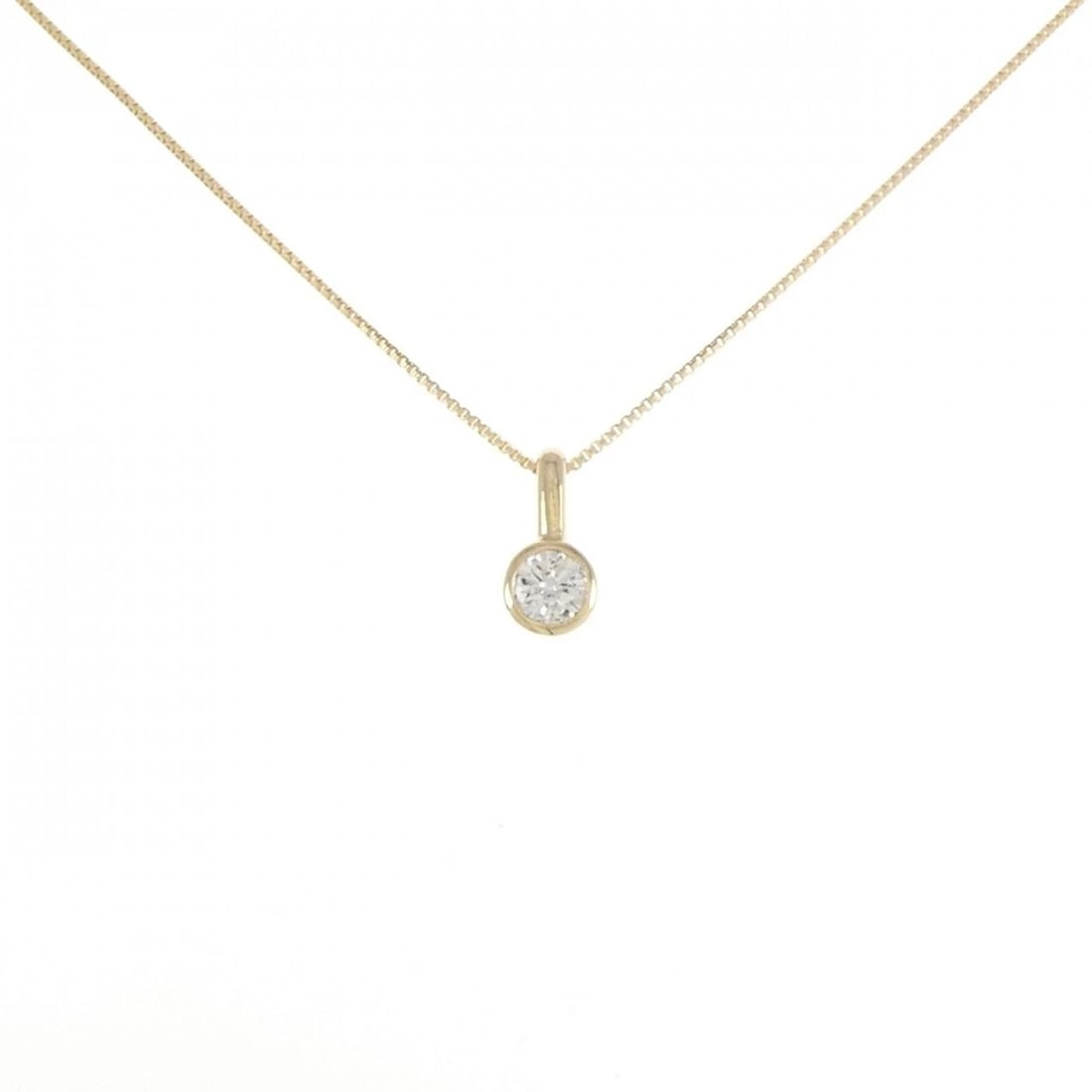 K18YG DIAMOND NECKLACE: K18YG Diamond Necklace Brand: Unbranded Type: Diamond Necklace Material: K18 yellow gold, Main Stone/Creation Natural Color: Yellow Gold Size: 45cmActual Size Pendant length approx. x width