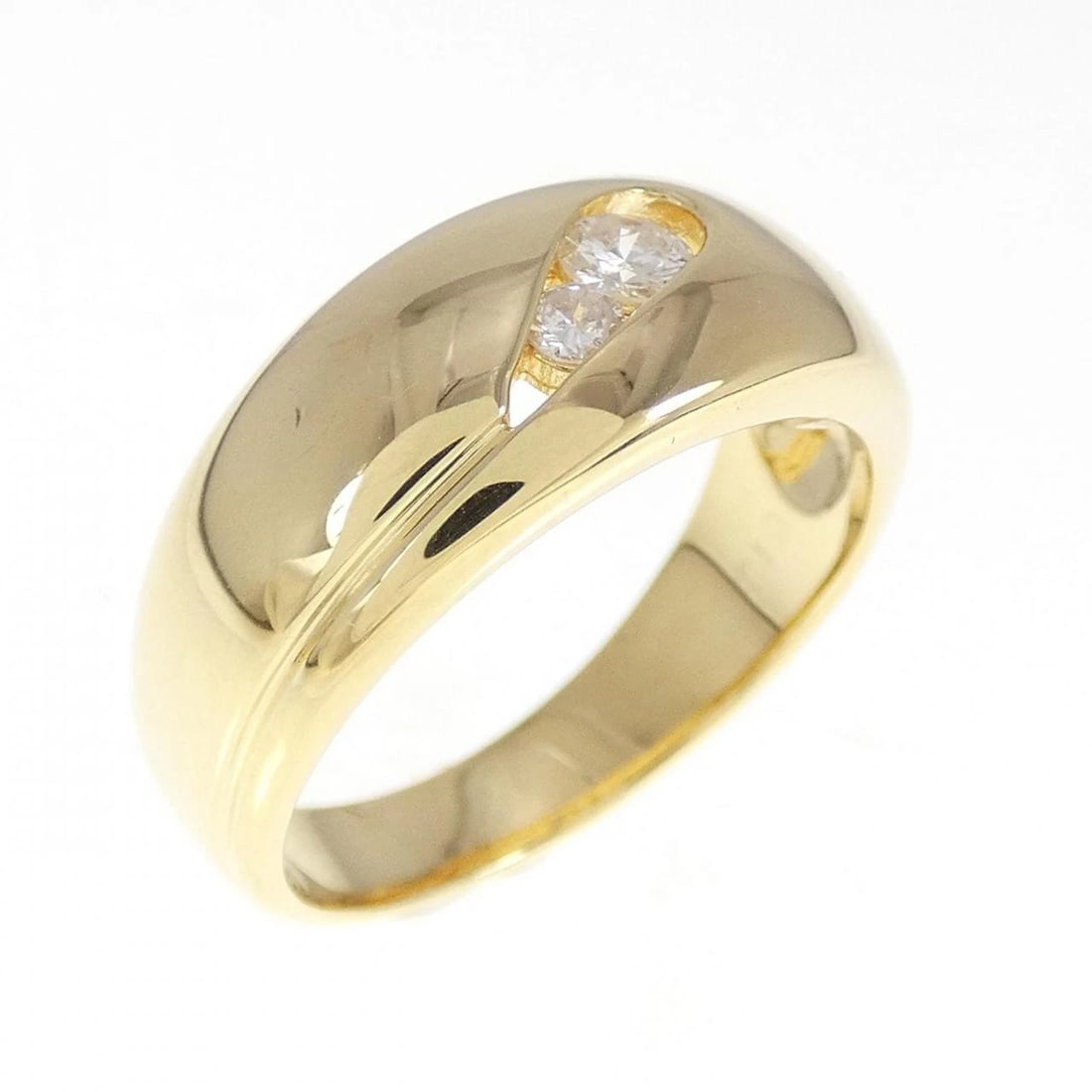 K18YG DIAMOND RING: K18YG Diamond Ring Brand: Unbranded Type: Diamond ring Material: K18 yellow gold, Main Stone/Creation Natural Color: Yellow Gold Size: US 5 1/2 Accessories: None Accessories Notice: When p