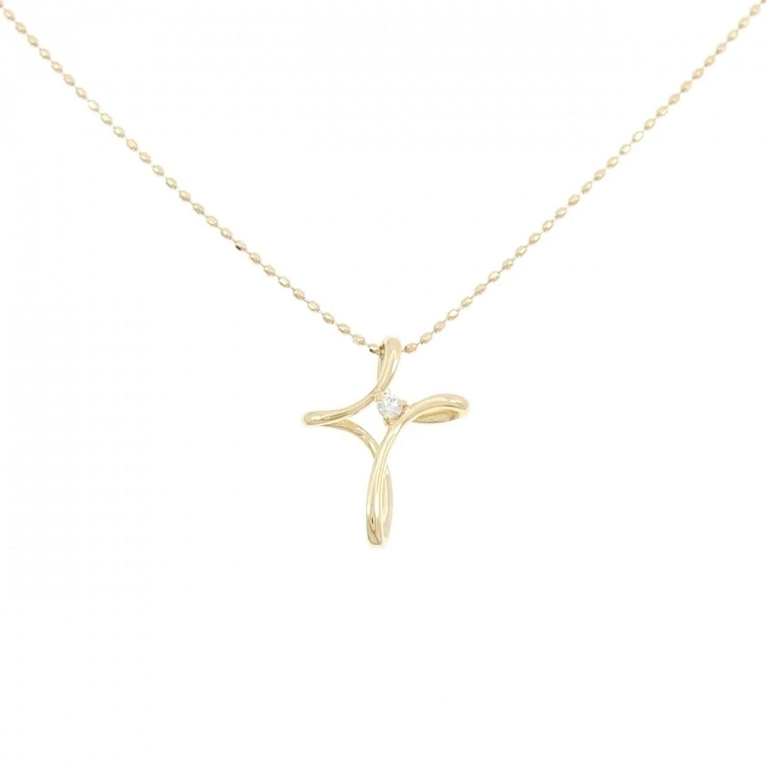K18YG DIAMOND NECKLACE: K18YG Diamond Necklace Brand: Unbranded Type: Diamond Necklace Material: K18 yellow gold, Main Stone/Creation Natural Color: yellow gold Size: 40cmActual Size Pendant length approx. x width