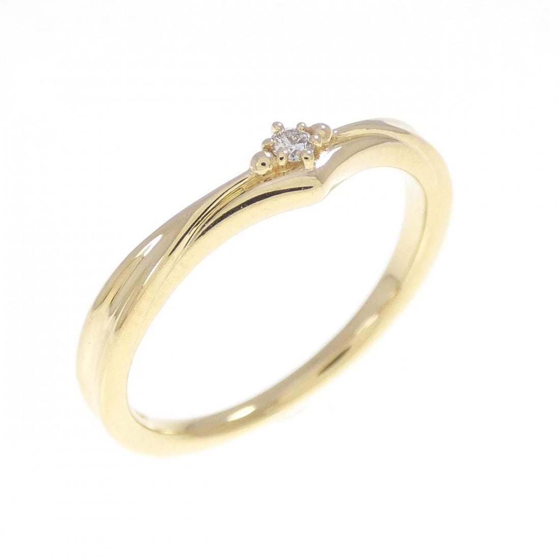 K18YG DIAMOND RING: K18YG Diamond Ring Brand: Unbranded Type: Diamond Ring Material: K18 yellow gold, Main Stone/Creation Natural Color: Yellow Gold Size: US 5 Accessories: None Accessories Notice: When